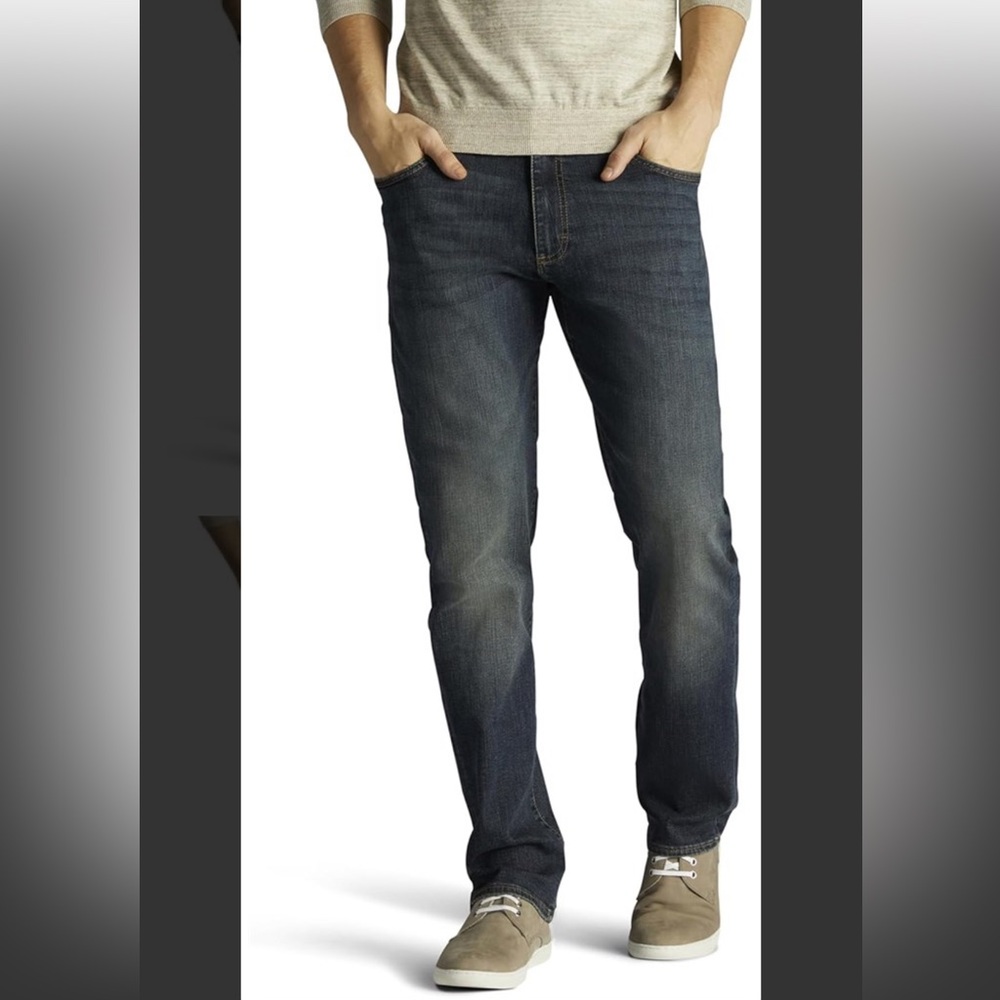 Lee Mens Big & Tall Performance Series Extreme Motion Straight Fit Jeans 54x30